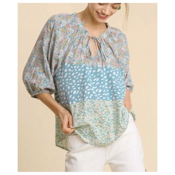 24 Boho Chic Floral tunic Top - Picture 2 of 3